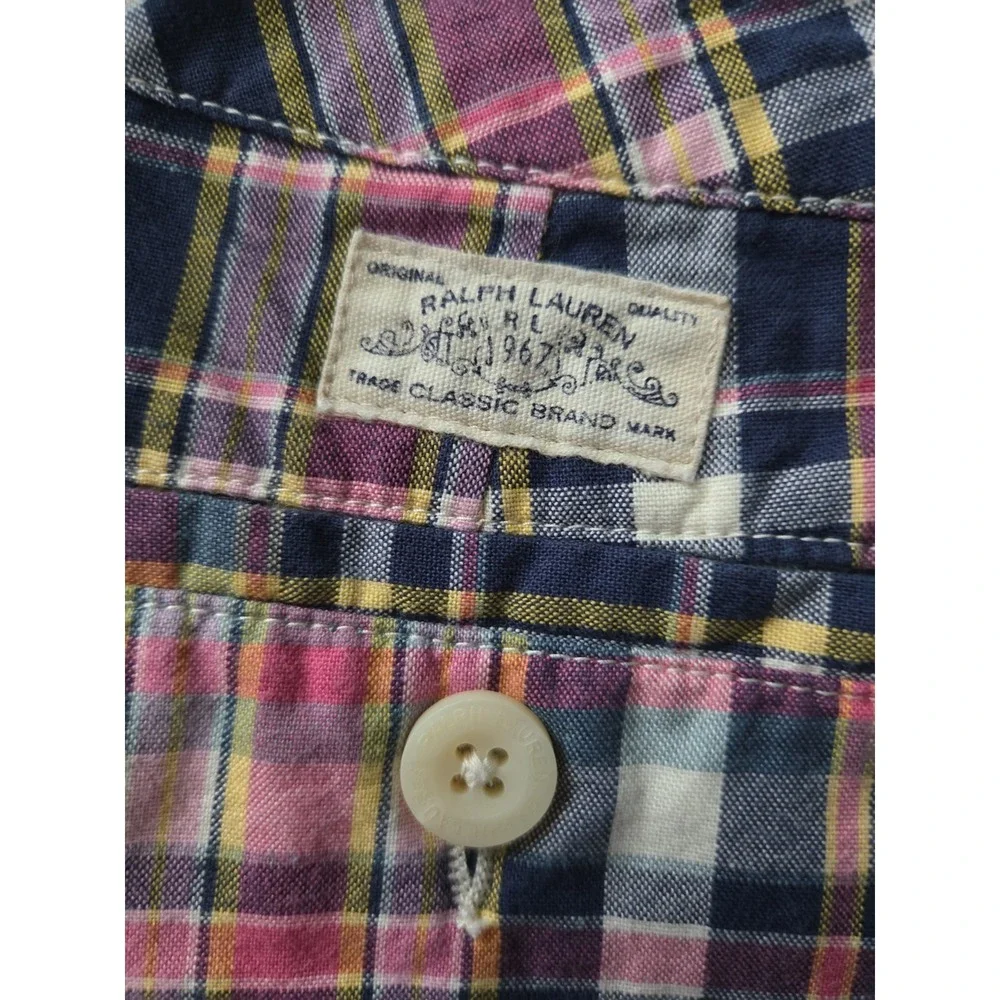 Ralph Lauren Boys 12 madras multi-colored Chino shorts‎ Preppy Logo Beach